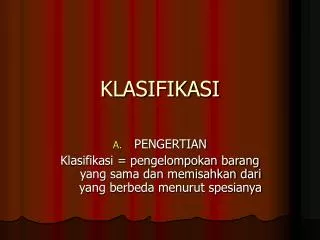 klasifikasi