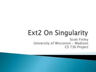 Ext2 On Singularity