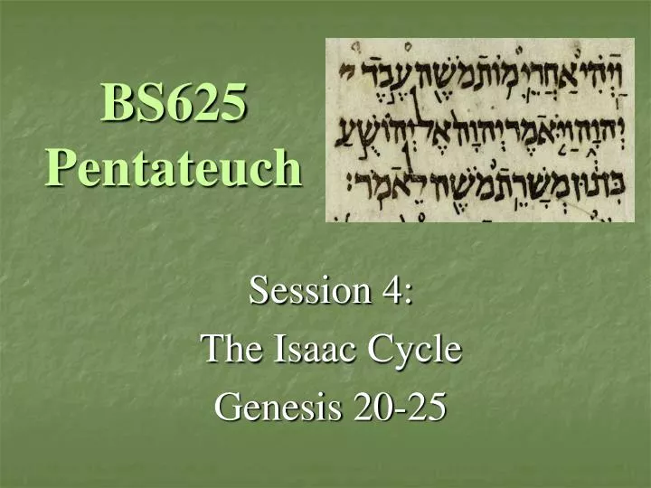 bs625 pentateuch