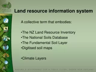 Land resource information system