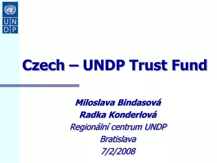czech undp trust fund