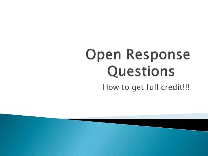 open response questions