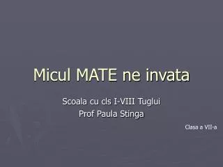 micul mate ne invata
