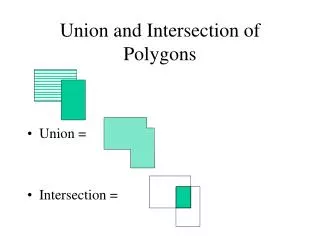 Union and Intersection of Polygons
