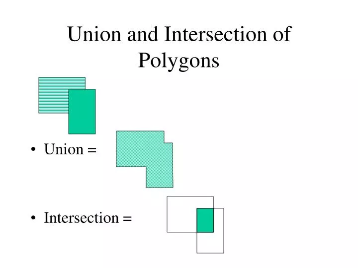 union and intersection of polygons