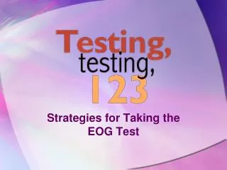 Strategies for Taking the EOG Test