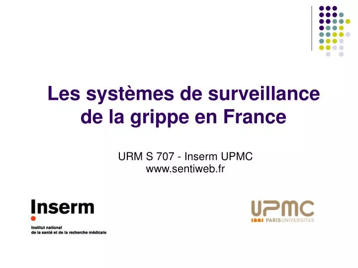 les syst mes de surveillance de la grippe en france