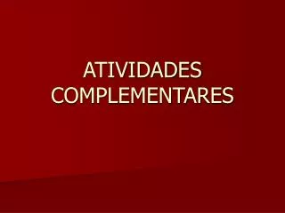 atividades complementares