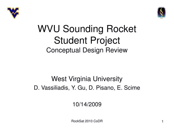 wvu sounding rocket student project conceptual design review