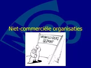 niet commerci le organisaties