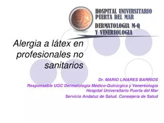 alergia a l tex en profesionales no sanitarios