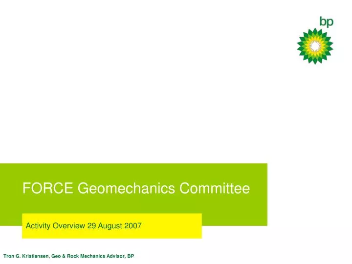 force geomechanics committee