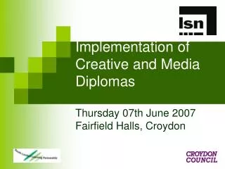 implementation of creative and media diplomas