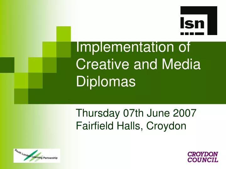 implementation of creative and media diplomas
