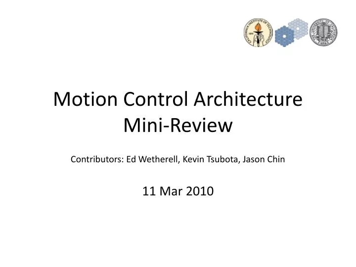 motion control architecture mini review