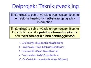 delprojekt teknikutveckling