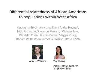 Differential relatedness of African Americans to populations within West Africa
