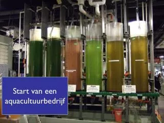 Start van een aquacultuurbedrijf