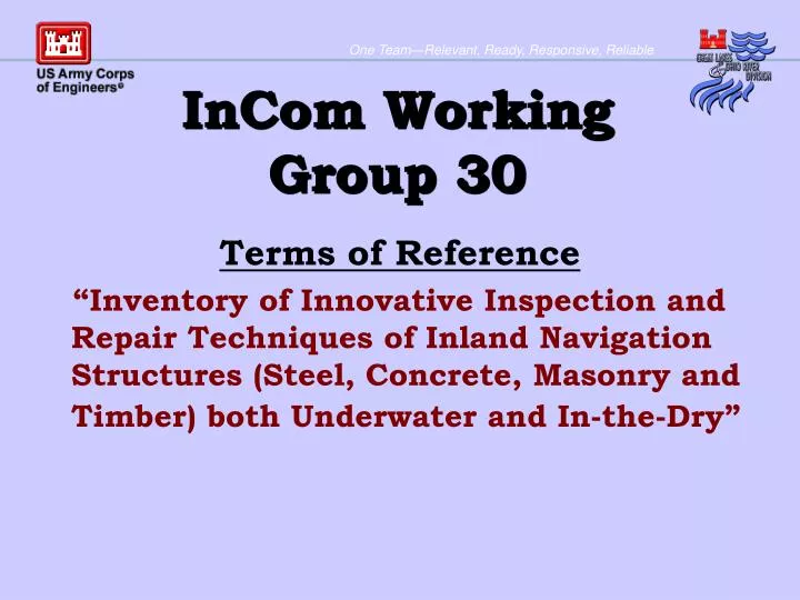 incom working group 30