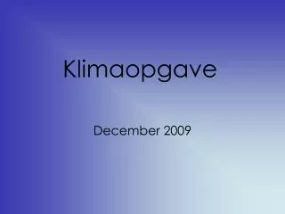 klimaopgave