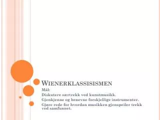 wienerklassisismen