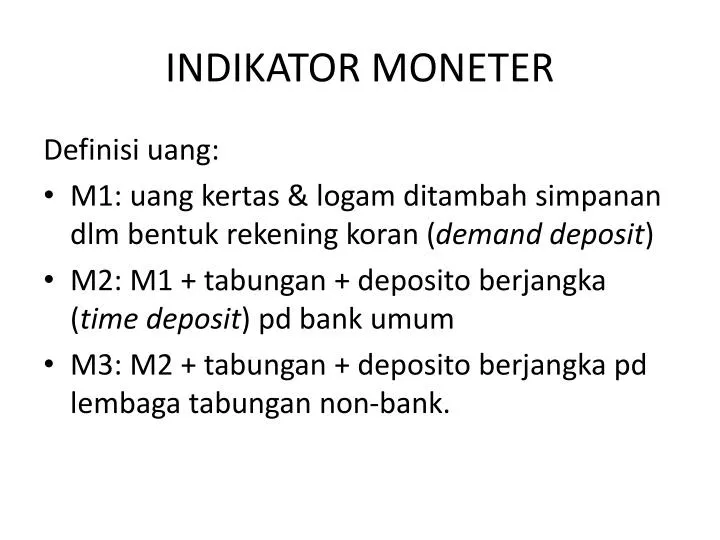 indikator moneter