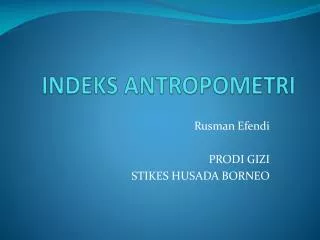 indeks antropometri