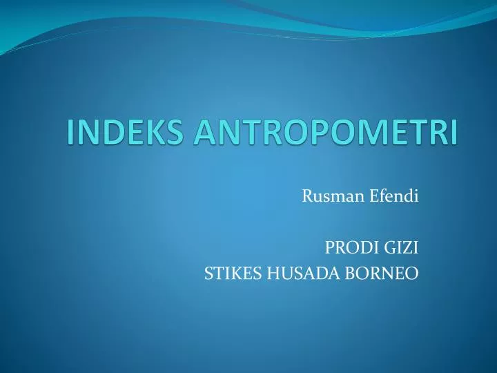 indeks antropometri