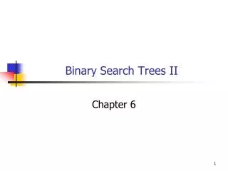 Binary Search Trees II