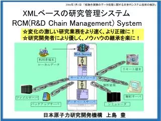 xml rcm r d chain management system