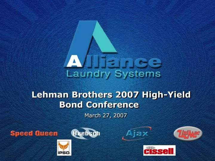 lehman brothers 2007 high yield bond conference