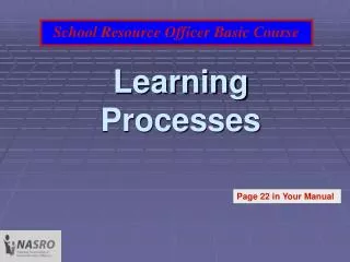 Learning Processes
