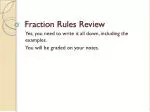Fraction Rules Review - slide 1