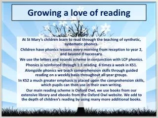 Growing a love of reading