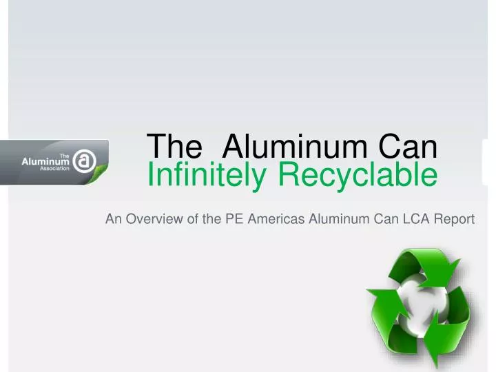 the aluminum can infinitely recyclable