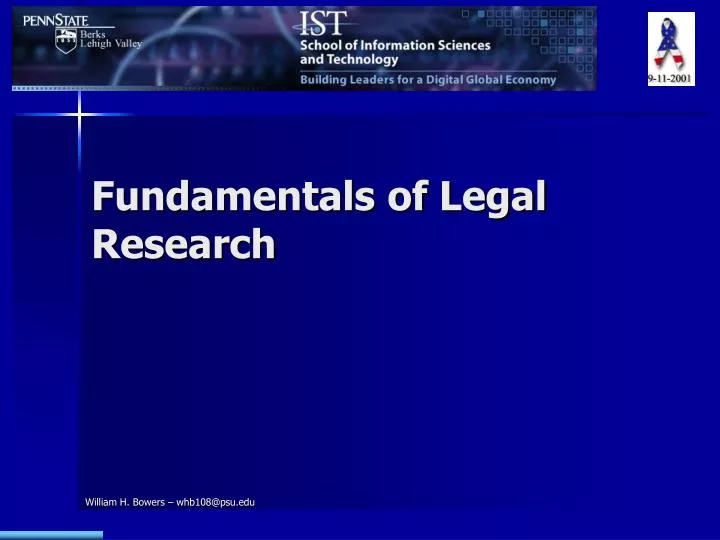 fundamentals of legal research