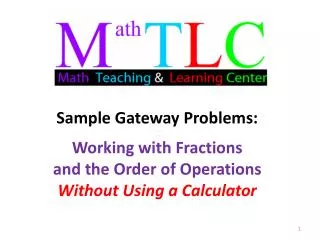 Sample Problem #1: Adding fractions