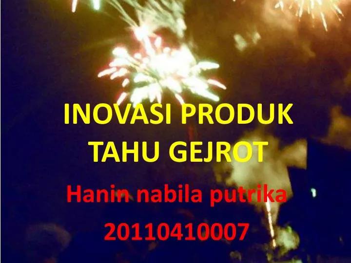 inovasi produk tahu gejrot