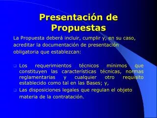 presentaci n de propuestas