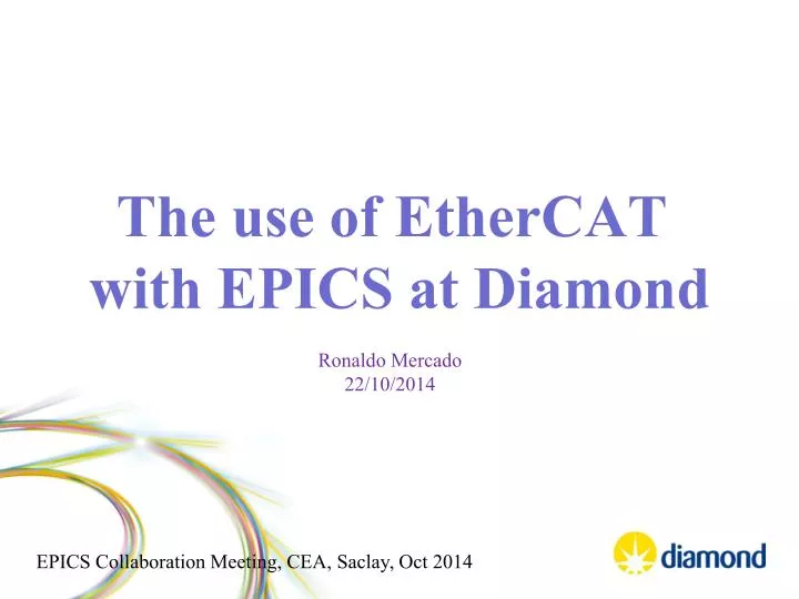 the use of ethercat with epics at diamond