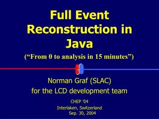 Full Event Reconstruction in Java