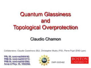 Quantum Glassiness and Topological Overprotection