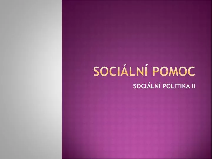 soci ln pomoc