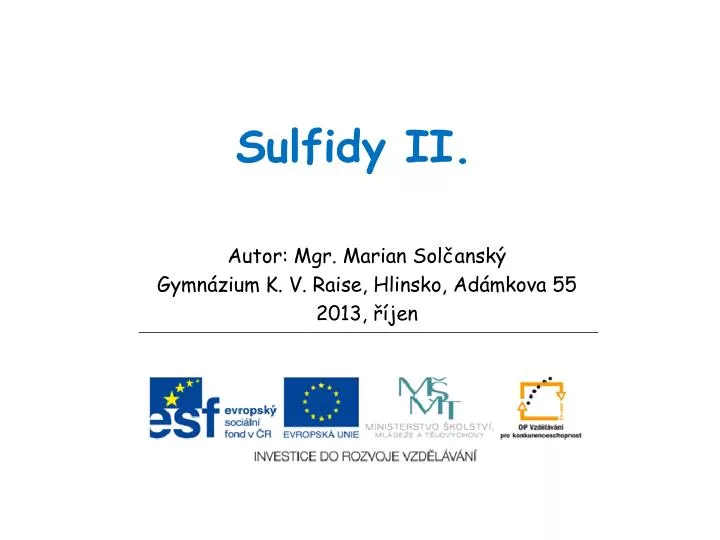 sulfidy ii