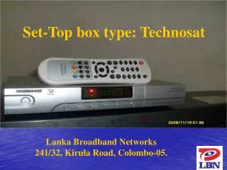 Lanka Broadband Networks 241/32, Kirula Road, Colombo-05.