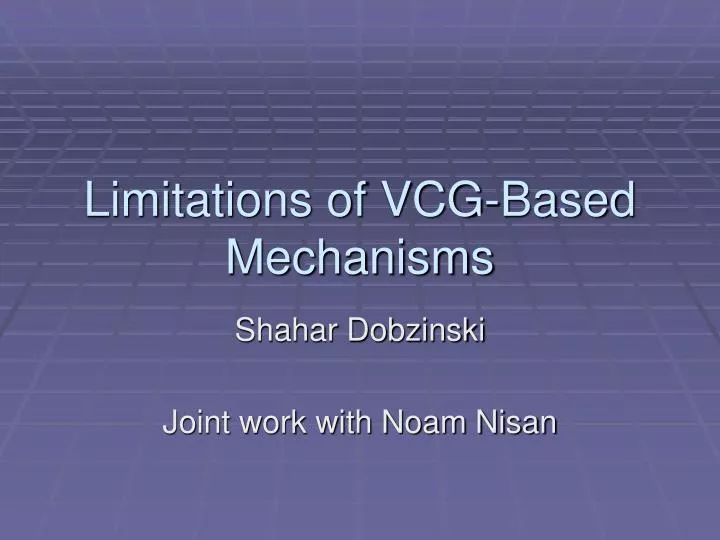 limitations of vcg based mechanisms