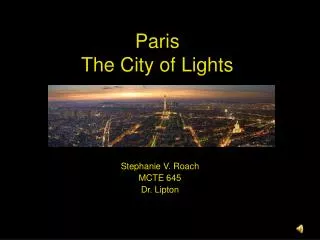 Paris The City of Lights