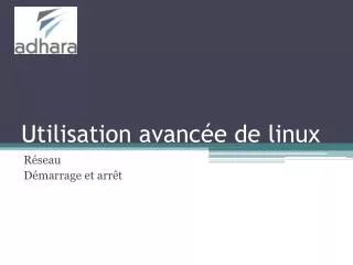 utilisation avanc e de linux