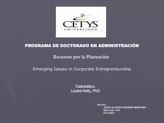 PROGRAMA DE DOCTORADO EN ADMINISTRACIÓN