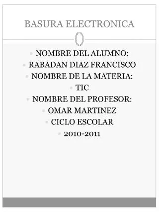 basura electronica
